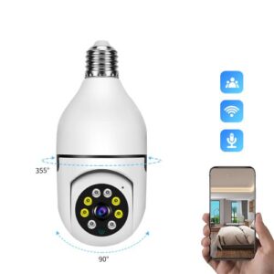 Generic 360° PANORAMIC PTZ BULB CCTV SECURITY WiFi IP CAMERA