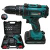 21V Cordless COMPLETE Drill WITH 2 RECHARGABLE Batteries TOOLSET