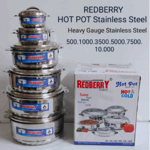 Redberry 6pcs Stainless Steel Heavy Gauge Insulated Hot Pot