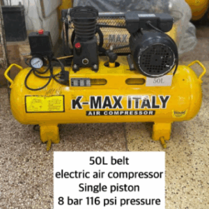 50 Liters belt electric air compressor single piston 8bar 116 psi pressure