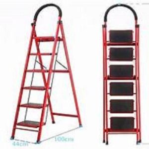 6 Step Ladder Folding Step Stool Stepladders with Anti-Slip and Wide Pedal for Home and Kitchen Use-Space Saving