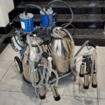 Milking machine double barrels