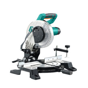 Miter Saw The Power Action miter saw has a 1800w motor delivering 5,000 rpm, extended power and durability.